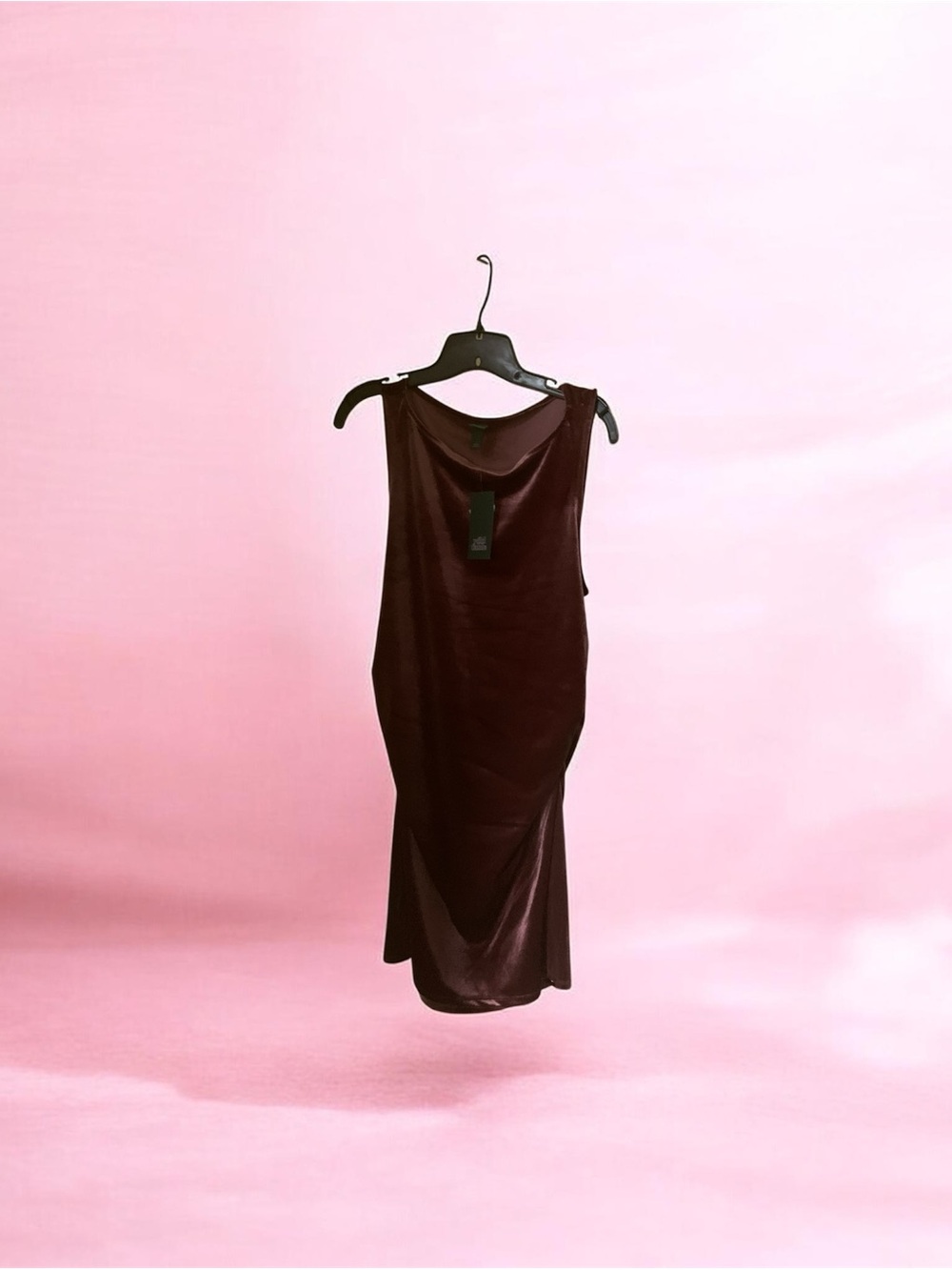 wild fable Sleeveless Velvet Dress in Burgundy